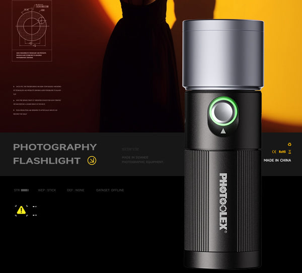 PHOTOOLEX Four Colors Photography Flashlight Set,10W