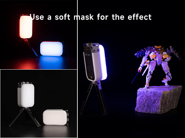 RGB Video Light,7500mAh 600 Minute Portable Camera Light 12W Output Power,LED Video Light